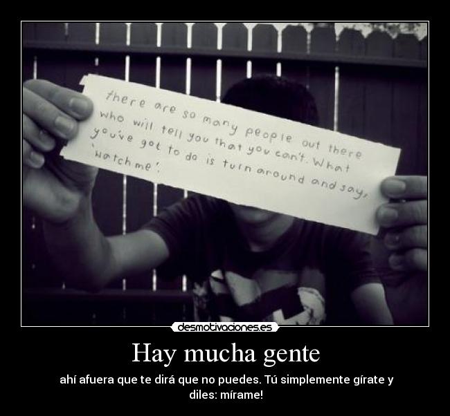 Hay mucha gente -