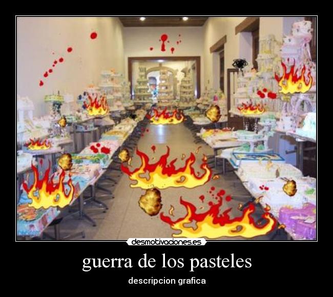 guerra de los pasteles - descripcion grafica