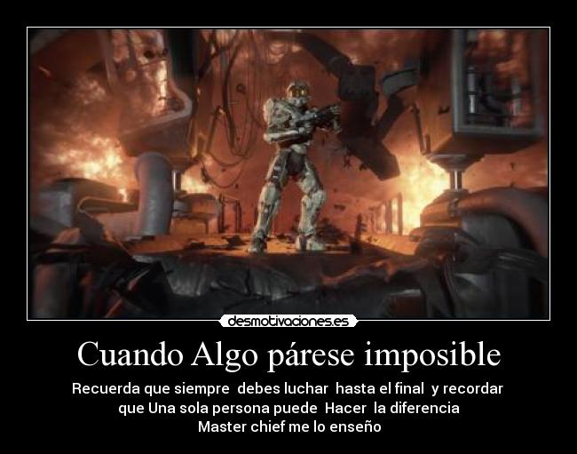 carteles imposible jefe maestro halo desmotivaciones