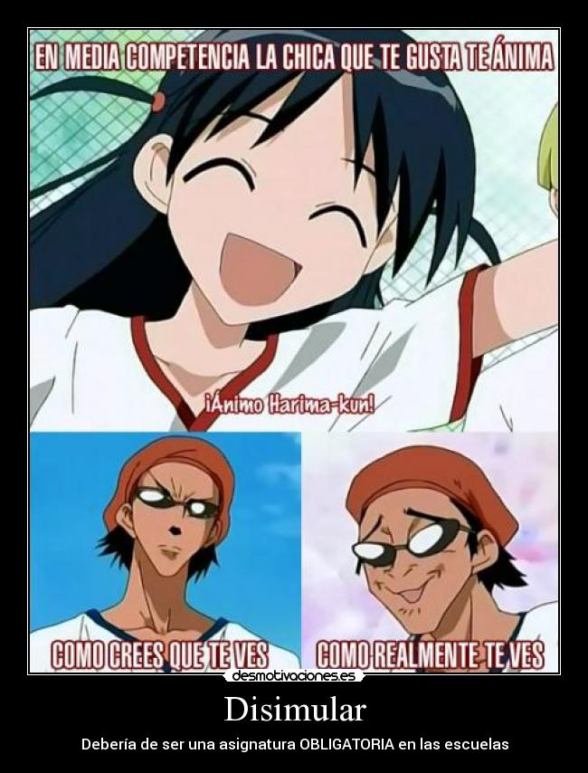 carteles disimular school rumble harima animo escuela asignatura materia desmotivaciones