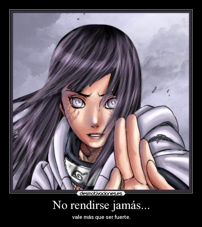 carteles eristoffwolf hinata rendirse jamas fuerza desmotivaciones