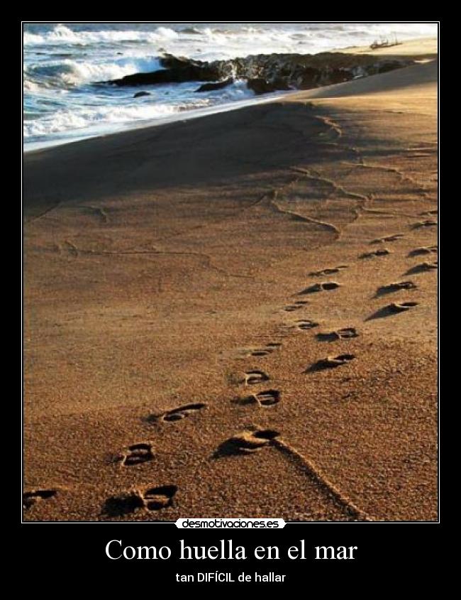 Como huella en el mar -