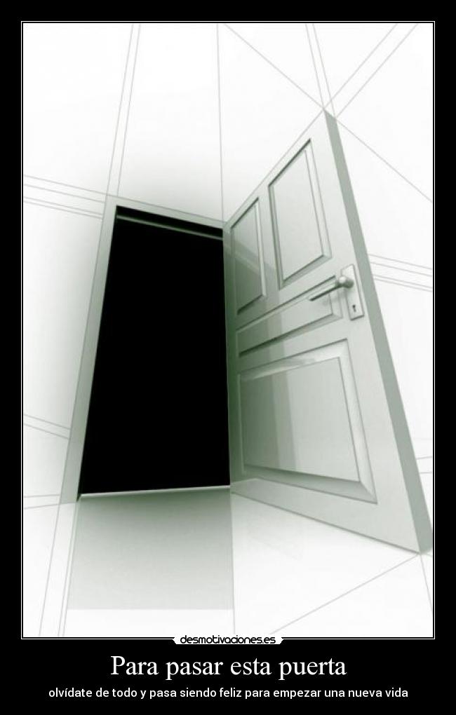 Para pasar esta puerta - 