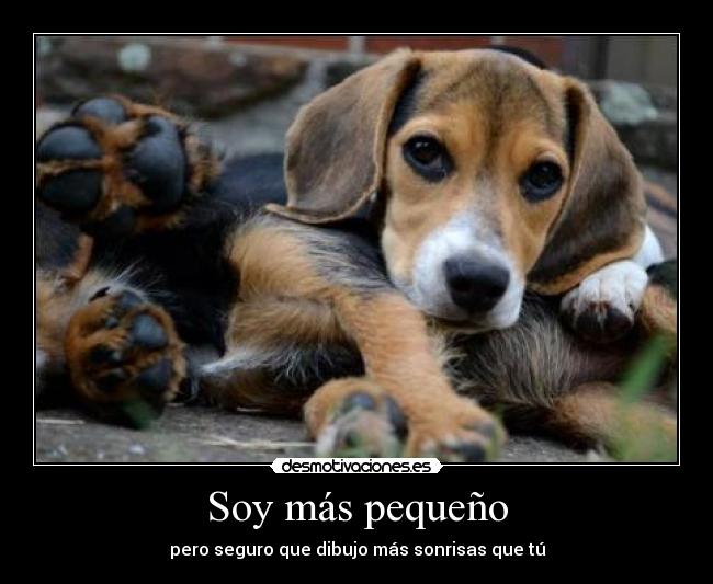Soy más pequeño -