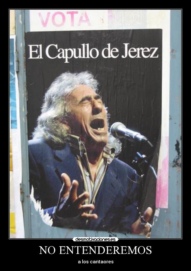 NO ENTENDEREMOS - a los cantaores