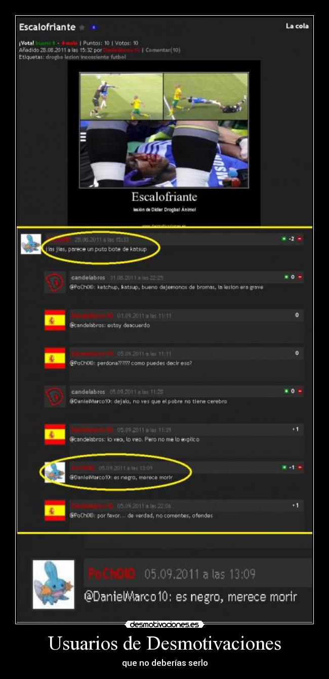 Usuarios de Desmotivaciones - que no deberías serlo