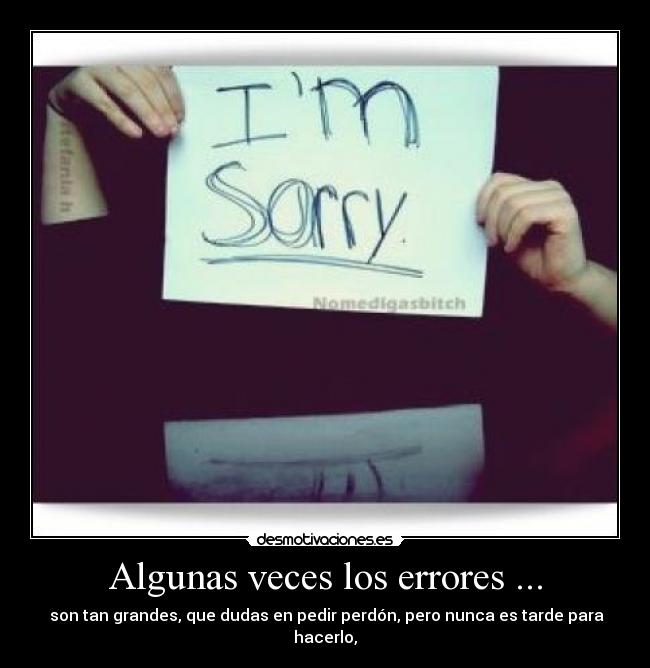 Algunas veces los errores ... -