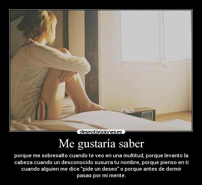 Me gustaría saber -