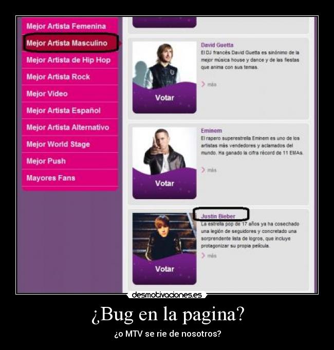 ¿Bug en la pagina? - 