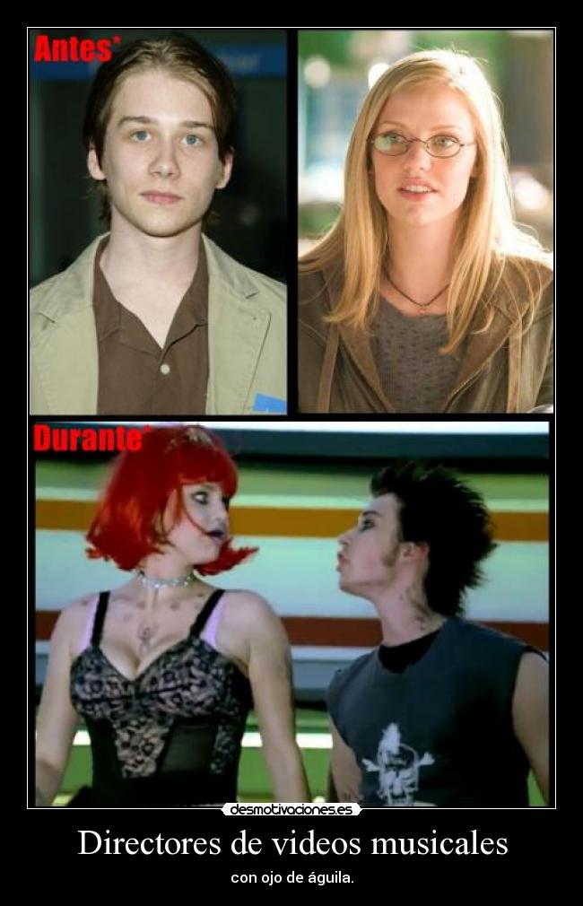 Directores de videos musicales - con ojo de águila.