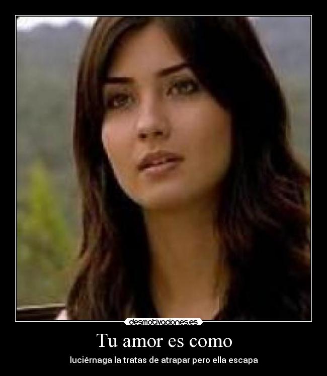 Tu amor es como - luciérnaga la tratas de atrapar pero ella escapa