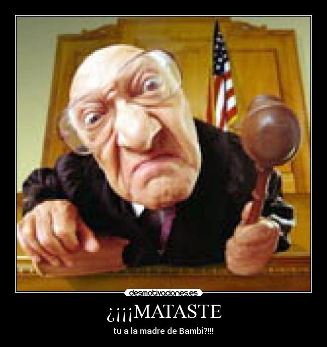 ¿¡¡¡MATASTE - tu a la madre de Bambi?!!!