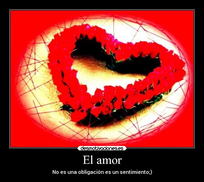 El amor - No es una obligación es un sentimiento;)