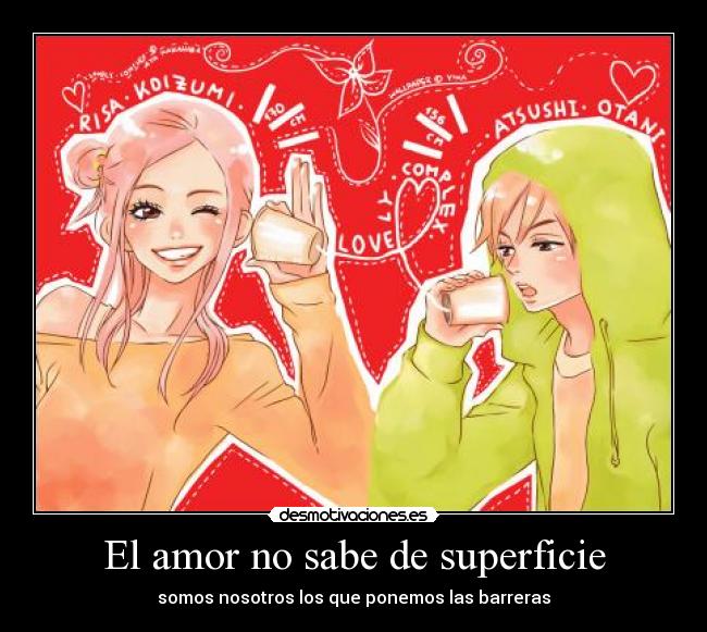 El amor no sabe de superficie -