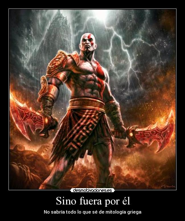 carteles kratos god war mitologia griega desmotivaciones