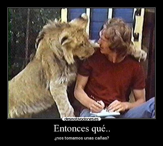 Entonces qué.. - ¿nos tomamos unas cañas?