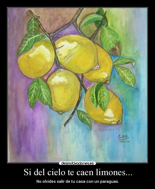 Si del cielo te caen limones... - 