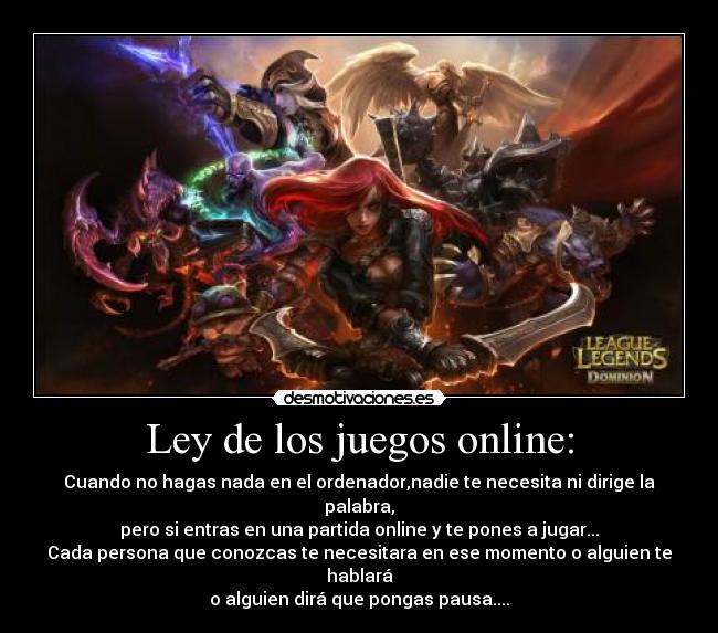 Ley de los juegos online: -