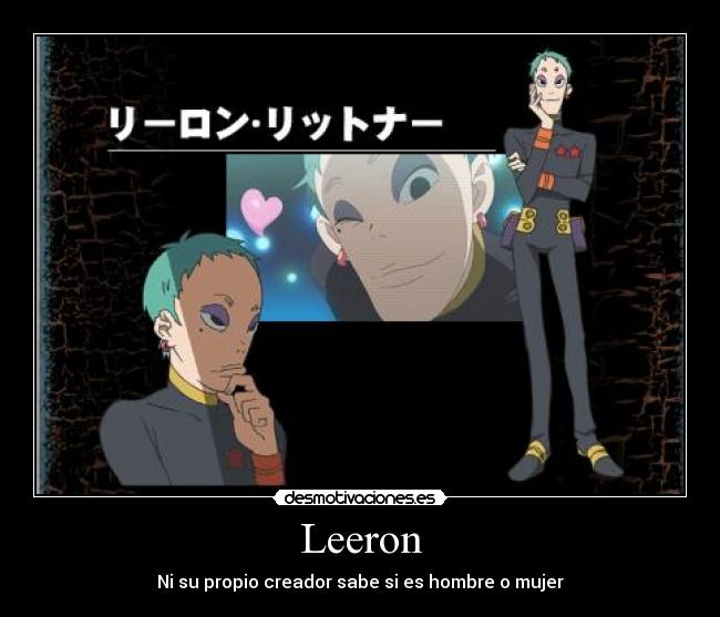 Leeron - Ni su propio creador sabe si es hombre o mujer