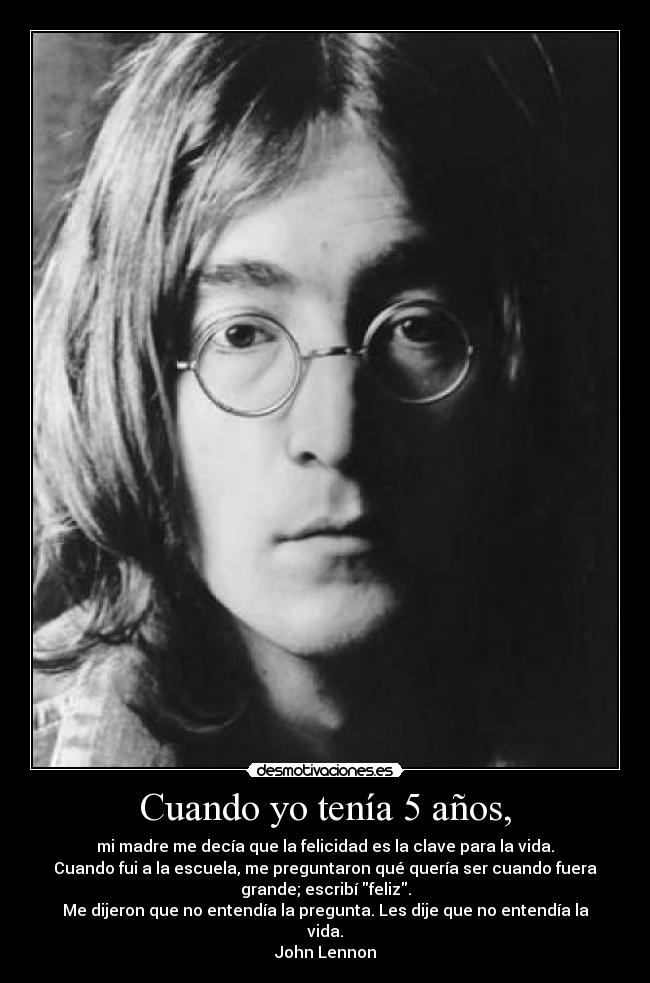 Cuando yo tenía 5 años, - 