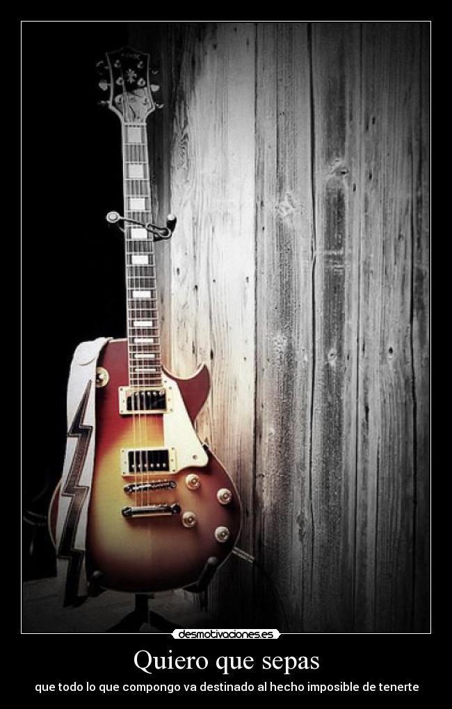 Quiero que sepas - 