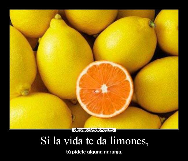 carteles vida refran limones naranja desmotivaciones