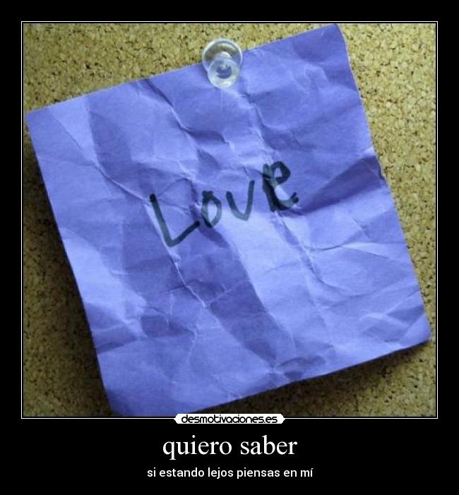 quiero saber - 