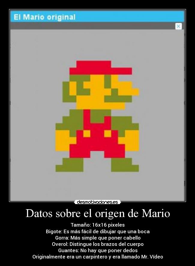 Datos sobre el origen de Mario -