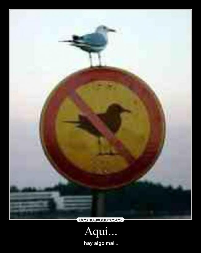 Aquí... - hay algo mal...