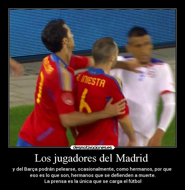 Los jugadores del Madrid  - 