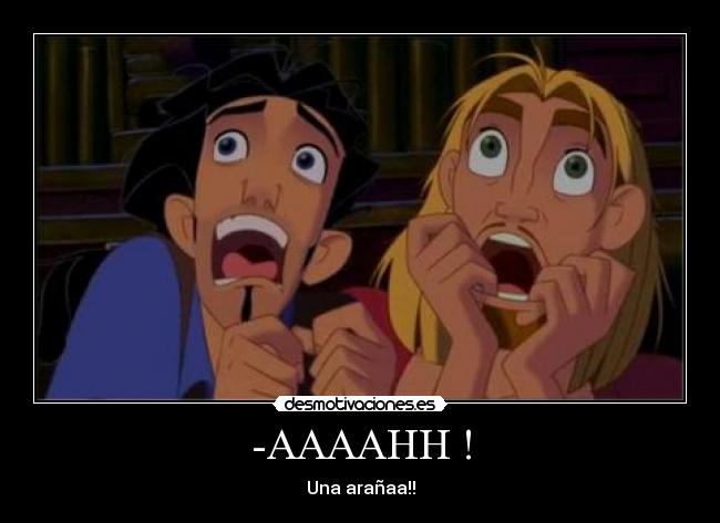 -AAAAHH ! - Una arañaa!!