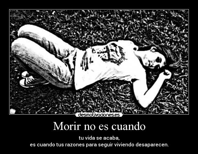 Morir no es cuando -