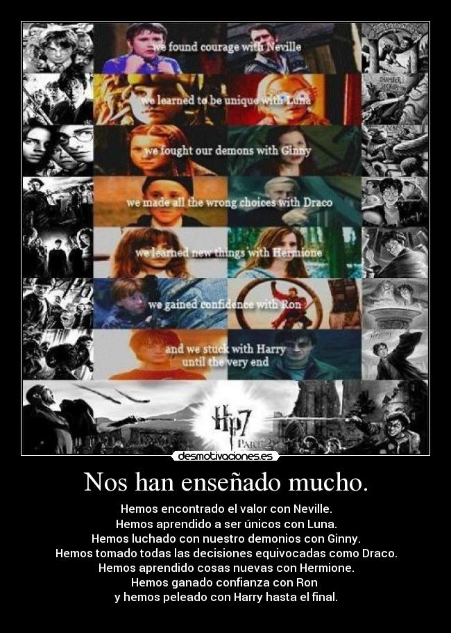 carteles harry potter draco hermione ron luna ginny harry ensenado desmotivaciones