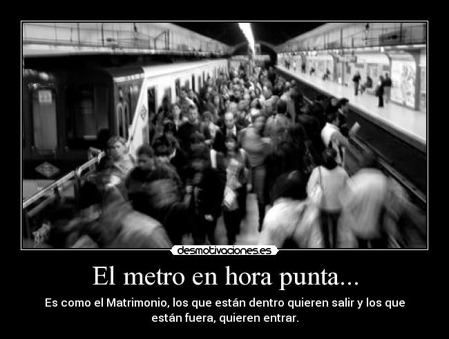 El metro en hora punta... - 