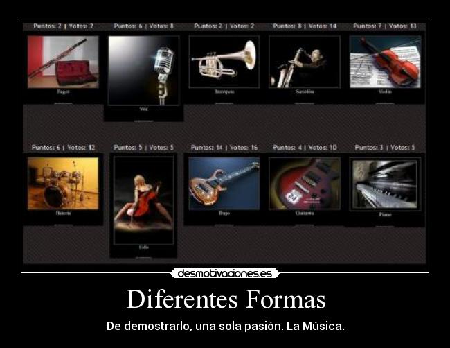 carteles diferentes formas pasion musica desmotivaciones