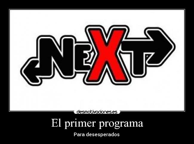 El primer programa - 