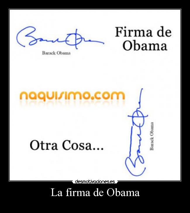La firma de Obama - 