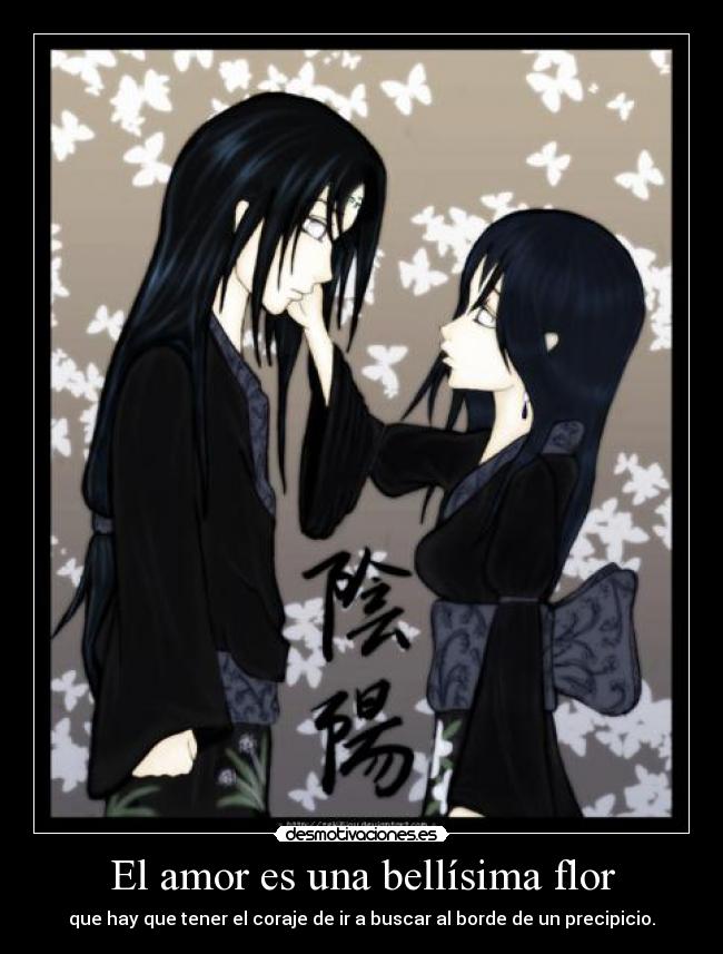 carteles amor neji hinata naruto amor flor coraje buscar borde precipicio desmotivaciones