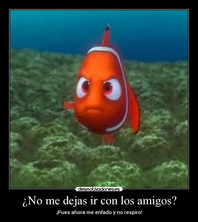 ¿No me dejas ir con los amigos? -