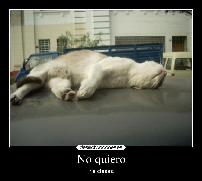 No quiero - Ir a clases.