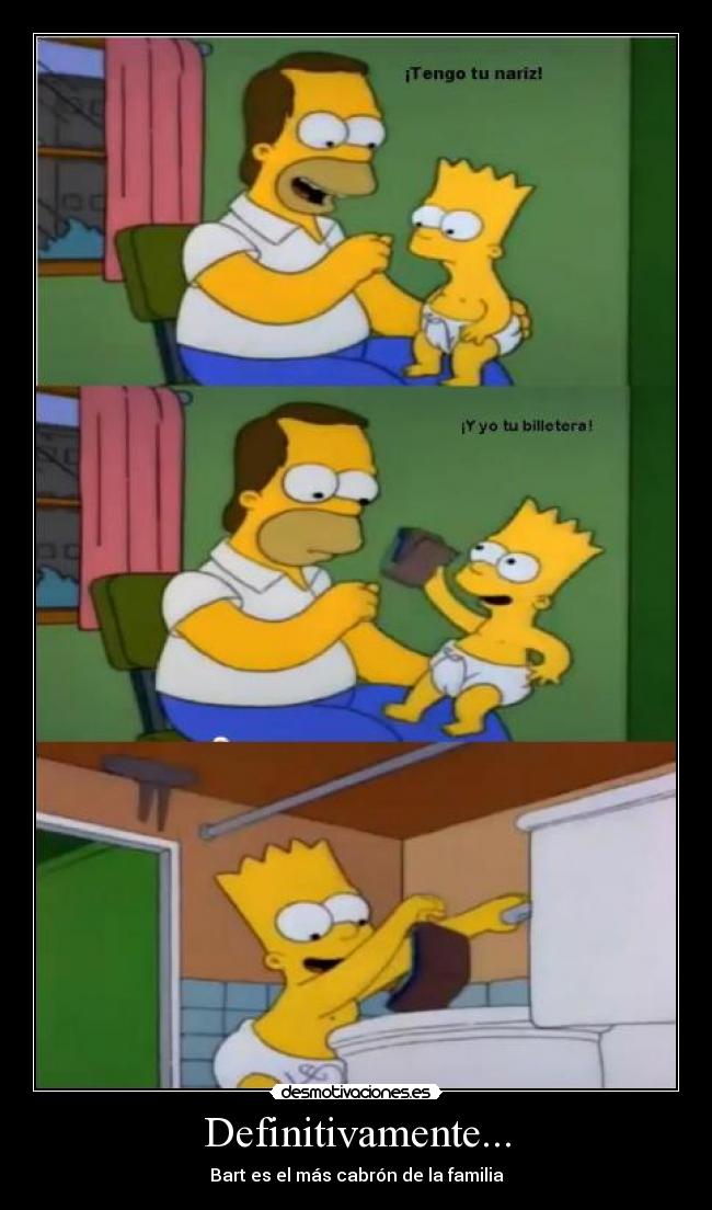 carteles bartcabronfamiliasimpsonshomerobanobilleteranariz desmotivaciones