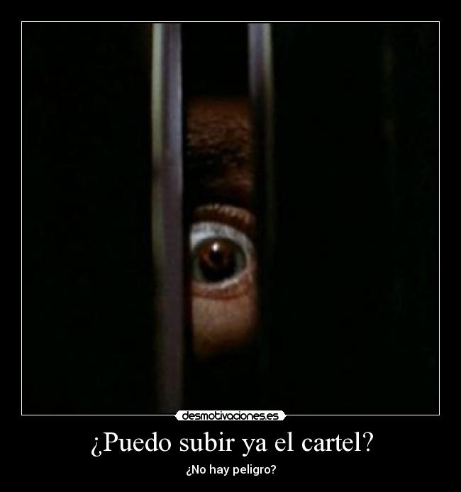 ¿Puedo subir ya el cartel? - ¿No hay peligro?