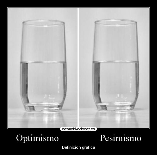 Optimismo                 Pesimismo - Definición gráfica