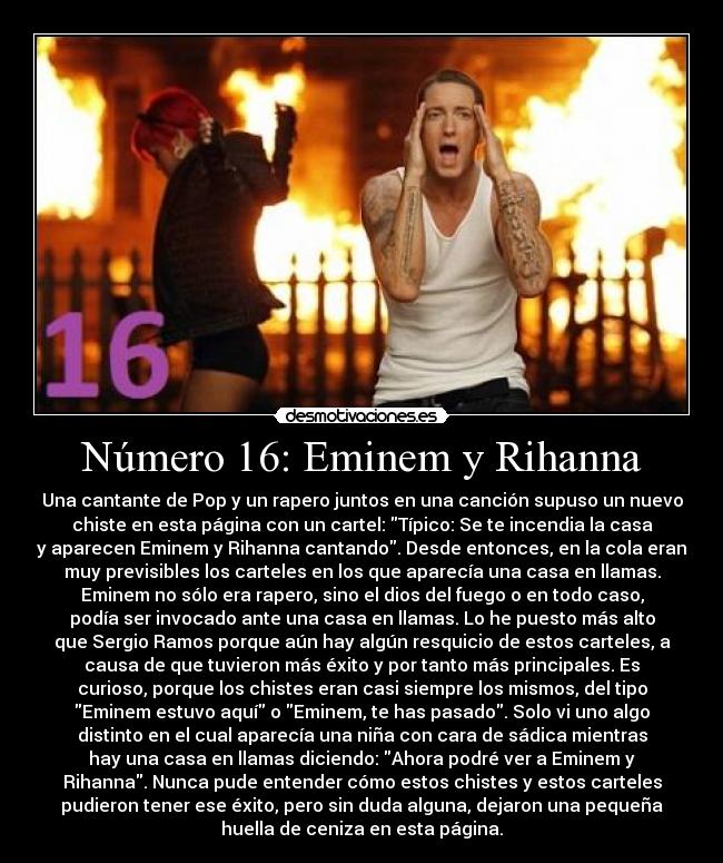 Número 16: Eminem y Rihanna -