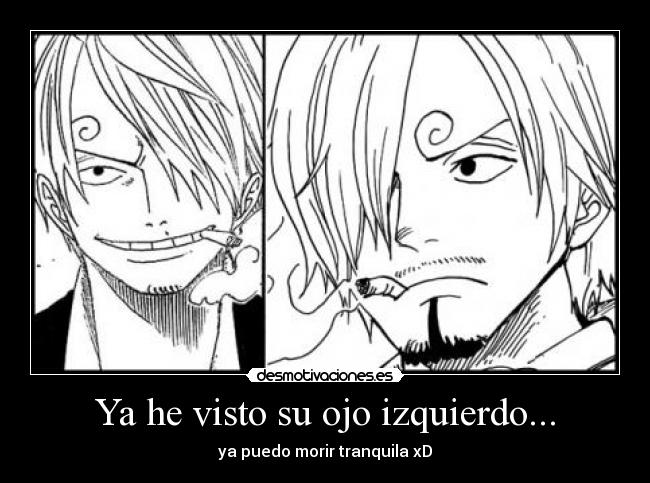 carteles one piece sanji ojo izquierdo desmotivaciones