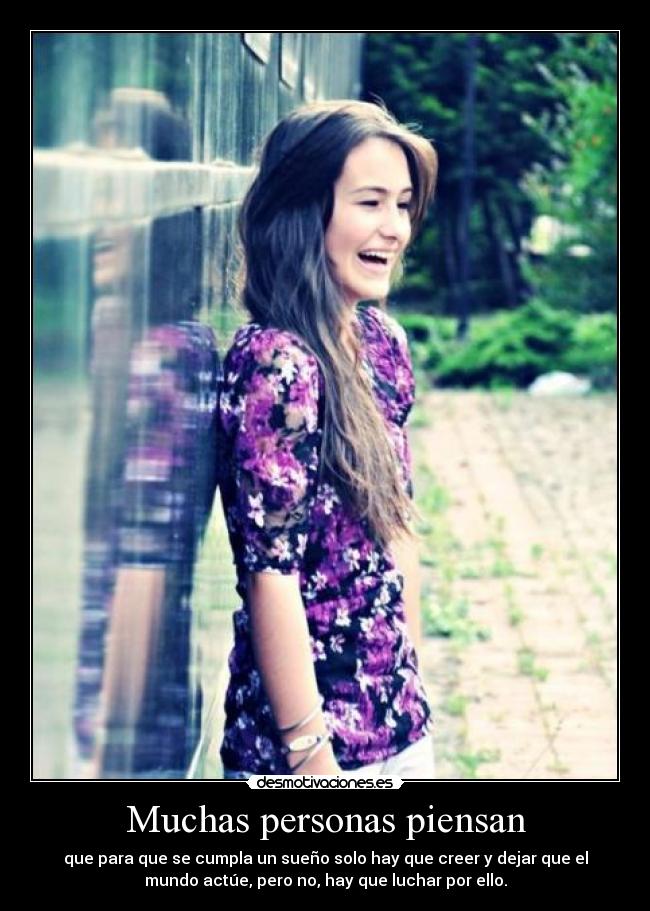 Muchas personas piensan - 