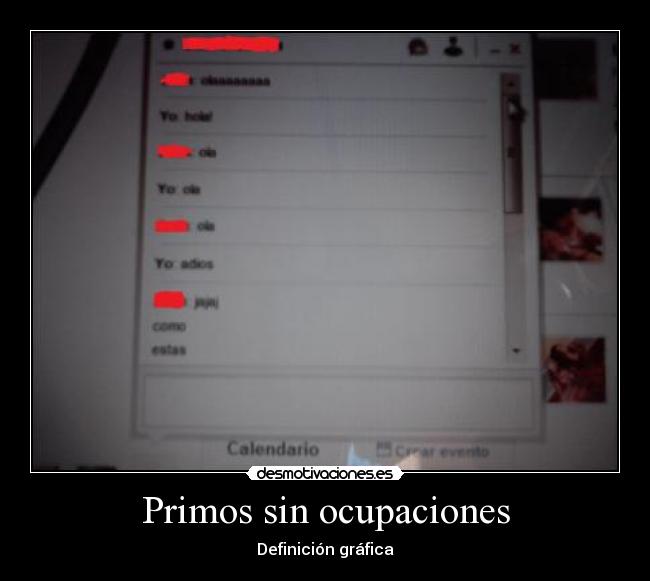 Primos sin ocupaciones - Definición gráfica