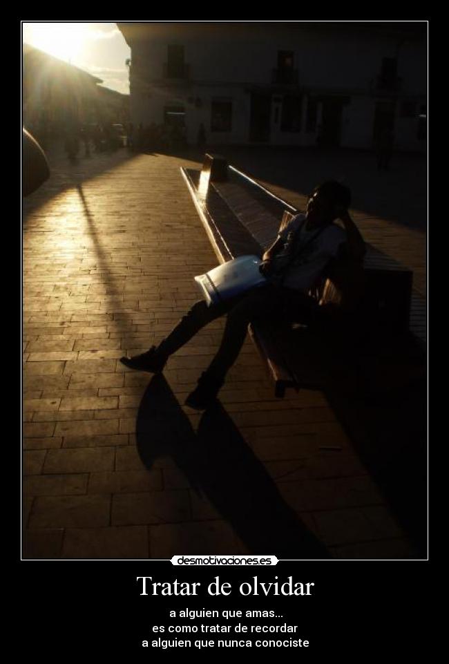 Tratar de olvidar - 