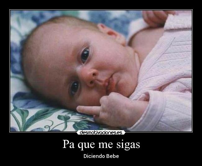 Pa que me sigas - Diciendo Bebe