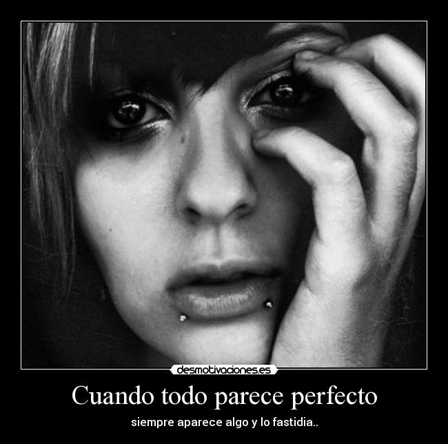 Cuando todo parece perfecto - siempre aparece algo y lo fastidia..